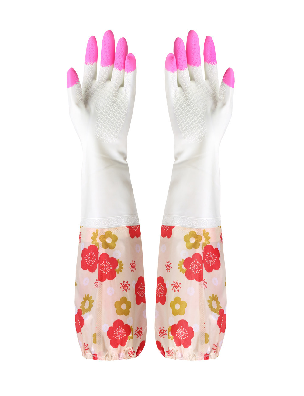 汉世刘家 pvc鲨鱼去油加绒家务手套 洗碗洗衣手套防水加厚保暖