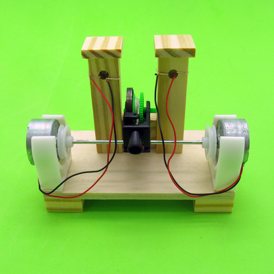 小扳手diy科技小製作拉線發電機 中小學科普作業益智拼裝模型玩具