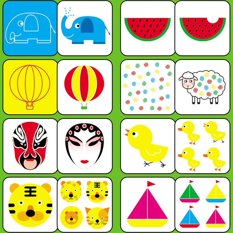 亲子阅读益智游戏卡片 0-3岁宝宝启蒙早教书籍 开发大脑彩色婴儿卡 撕