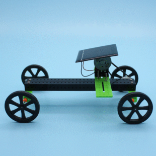 小车 太阳能汽车车皮带驱动小车 科学实验教具中学生启蒙 科技小制作