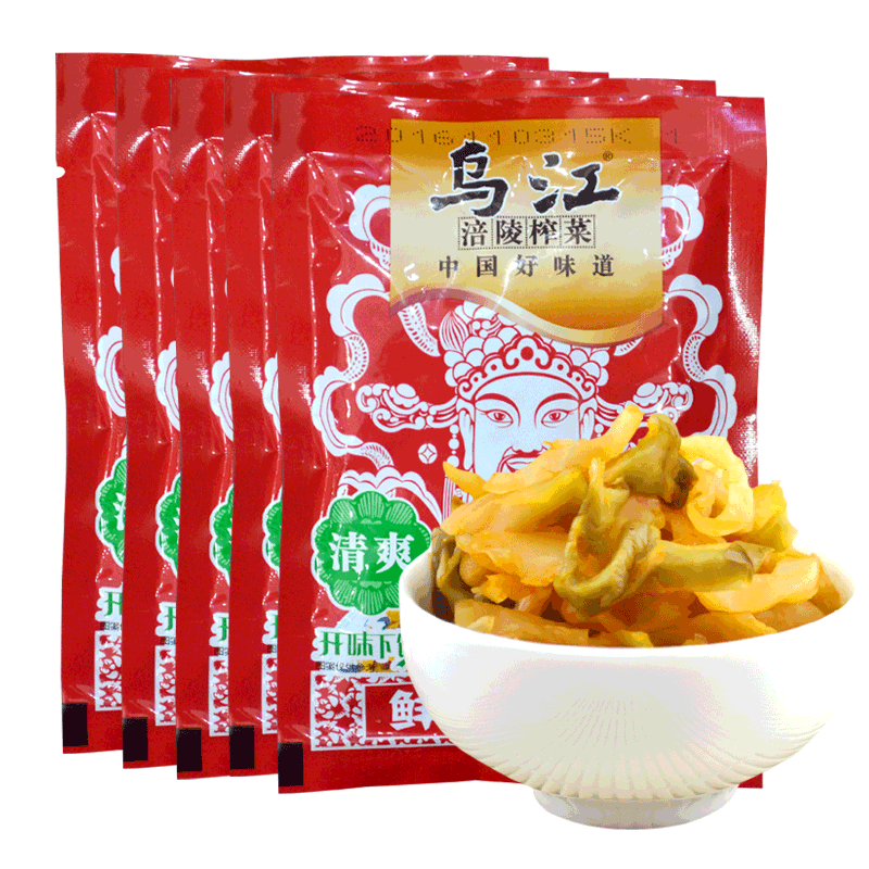 烏江涪陵榨菜鮮脆菜絲88gx100袋整件裝重慶特產醬菜泡菜下飯鹹菜