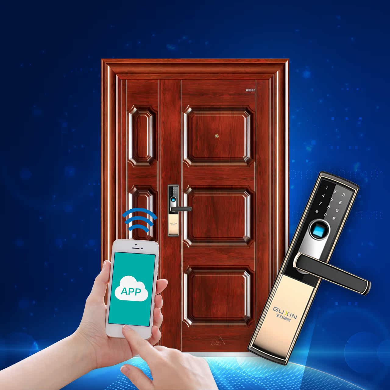 特权订金100元抵200王力指纹锁防盗门甲级子母门安全门进户门cl22