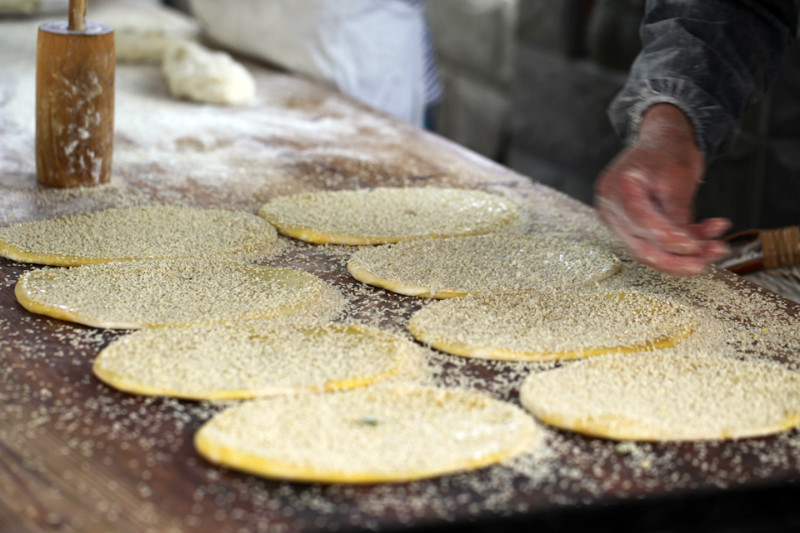 兴化特产 芝麻咸味烧饼手工兴化王烧饼龙虎斗 土炉手工猪油渣烧饼