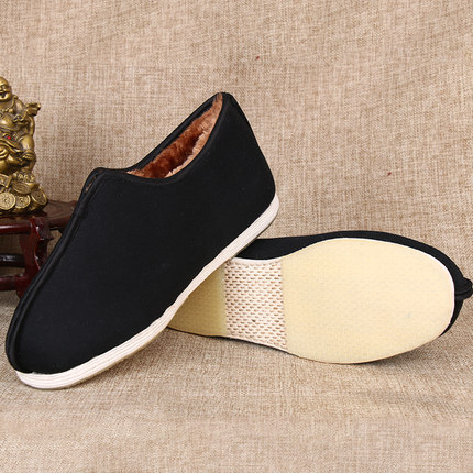 正品老北京布鞋男款手工千层底中老年人男鞋 厚底踢死牛云纹洒鞋_6折