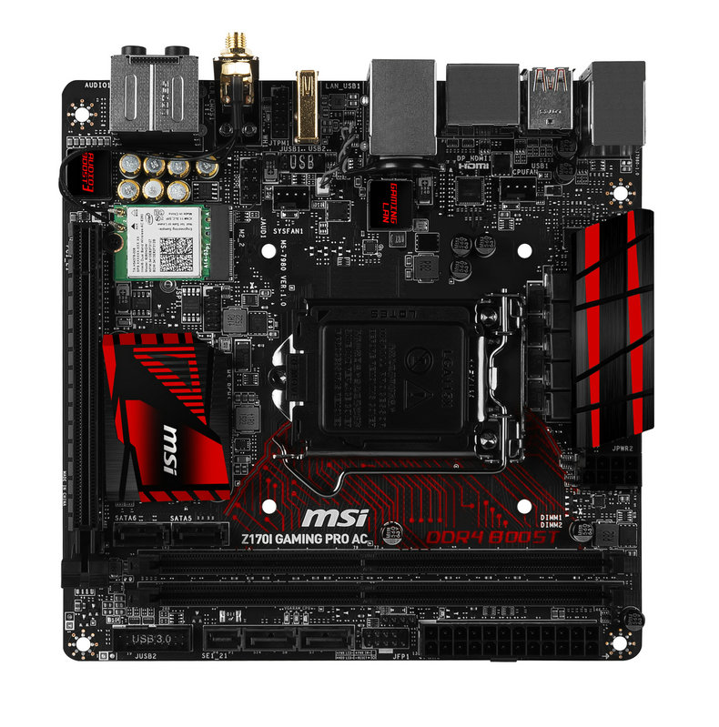 msi/微星 b150i gaming pro迷你itx htpc b150小wifi军规主板套装