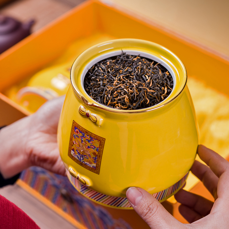 茶叶金骏眉红茶 金骏眉瓷罐礼盒装 武夷山桐木关蜜香茶叶 茶礼