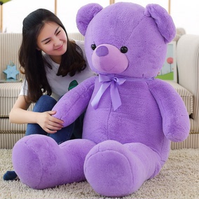 薰衣草小熊公仔紫色泰迪熊娃娃毛绒玩具大号抱抱熊女生玩偶