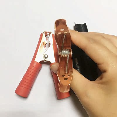 镀铜纯铜汽车电瓶夹子大号电瓶充电夹子电瓶连接线夹子纯铜鳄鱼夹