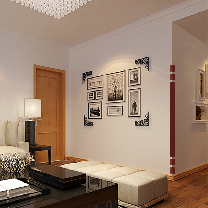 免打孔木塑护墙角阳角线保护条 实木质感墙护角防撞条可定制 包邮