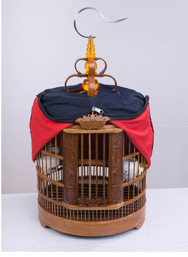 老料画眉鸟笼子云南竹制蝴蝶笼水晶葫芦全套加厚笼布特价包邮