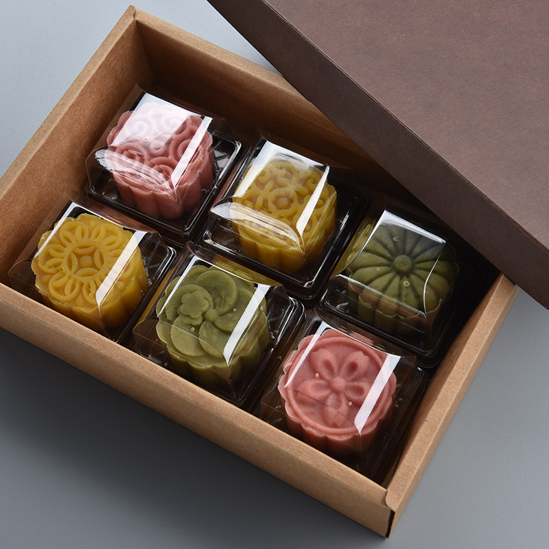 缘府烘焙 展艺正方形月饼包装盒套装 蛋黄酥雪媚娘饼干纸盒子