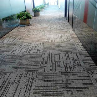 办公室地毯方块地毯拼接50*50写字楼会议室加厚高档条纹块状地毯