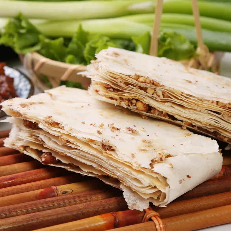 【香酥煎饼五香花生250g*2】山东曲阜特产夹心夹馅脆煎饼速食