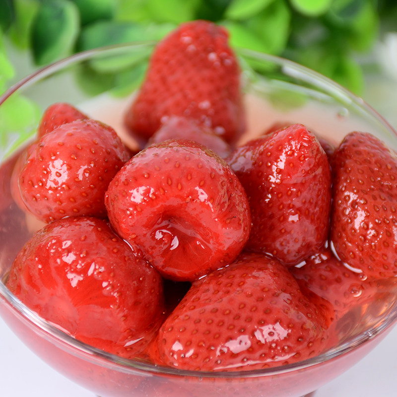 kf/康发糖水草莓罐头特产新鲜水果罐头零食美味425gx5罐多省包邮