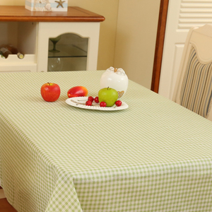 手工布料diy方桌圆桌茶几台布田园欧式圆点方格桌布棉麻布艺