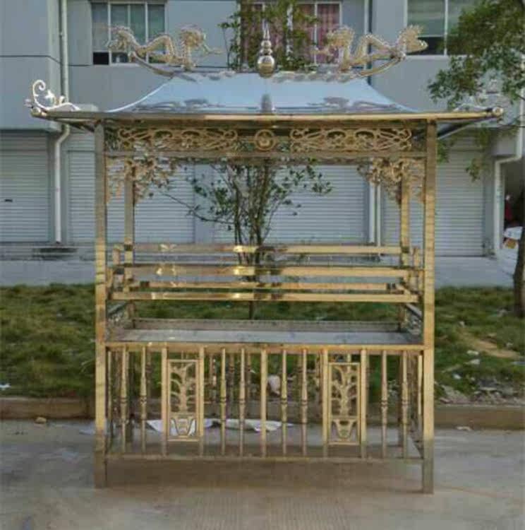 厂家直销寺庙长方形不锈钢蜡烛台 寺院景区祠堂蜡烛架 六角烛台