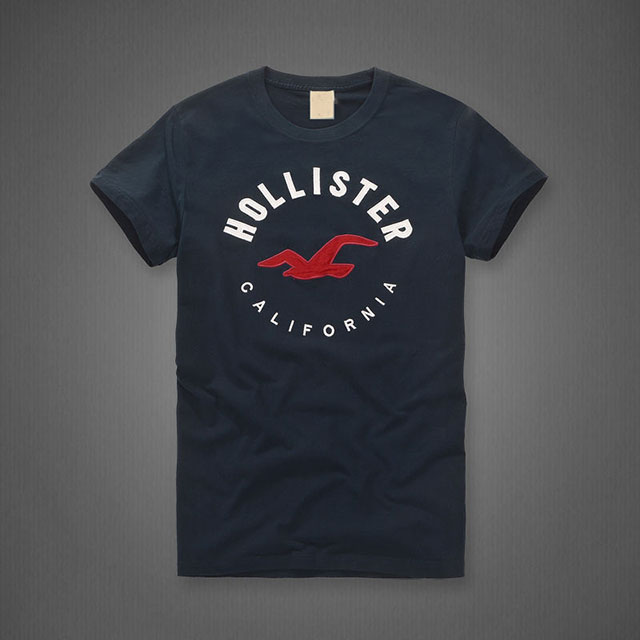 美国时尚hco男潮牌正品hollister男装af短袖t恤圆领纯棉贴布简约t