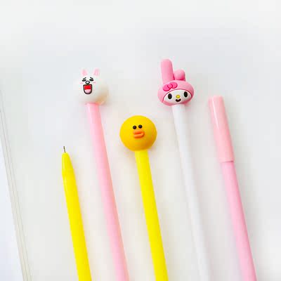 萝卜大叔 黑笔可爱创意文具0.5卡通个性水笔包邮黑色水笔中性笔