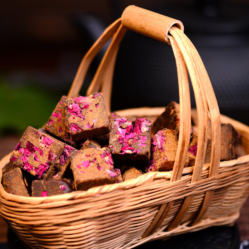 云南特产 滇味堂黑糖玫瑰 古法手工甘蔗黑糖老红糖210克包邮