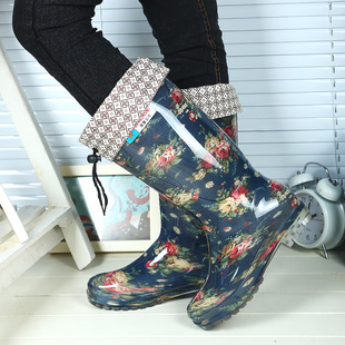 中高筒插秧靴过膝水靴农田靴轻便下水裤男女水田鞋稻田水鞋下田鞋