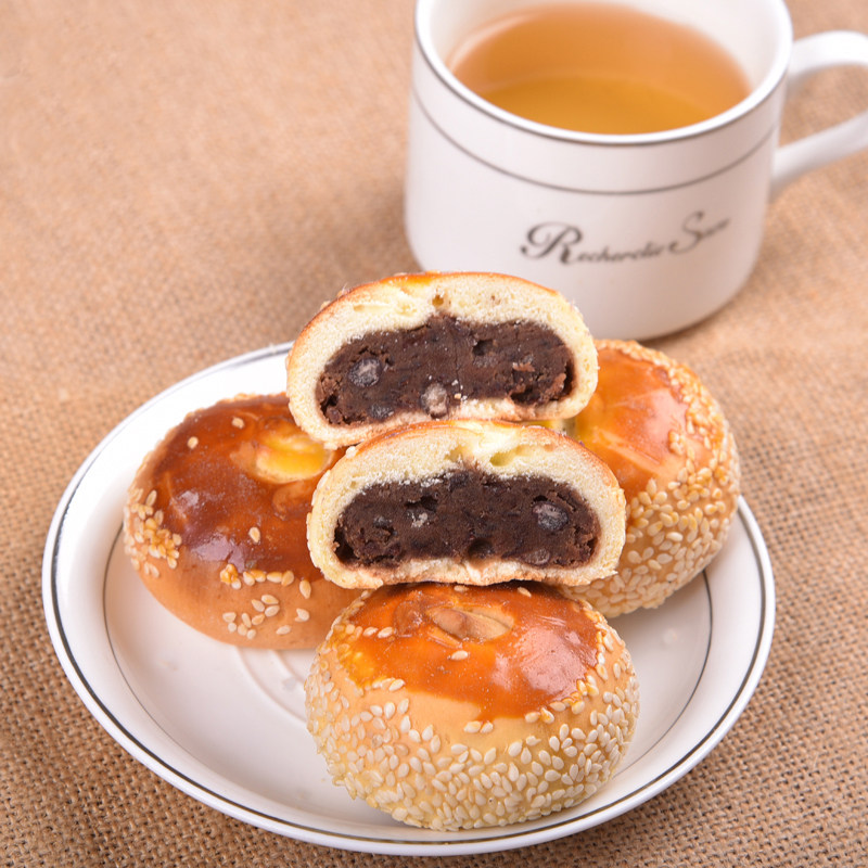 【詹记】安徽合肥特产詹记宫廷桃酥王红豆饼零食糕点散称现做500g