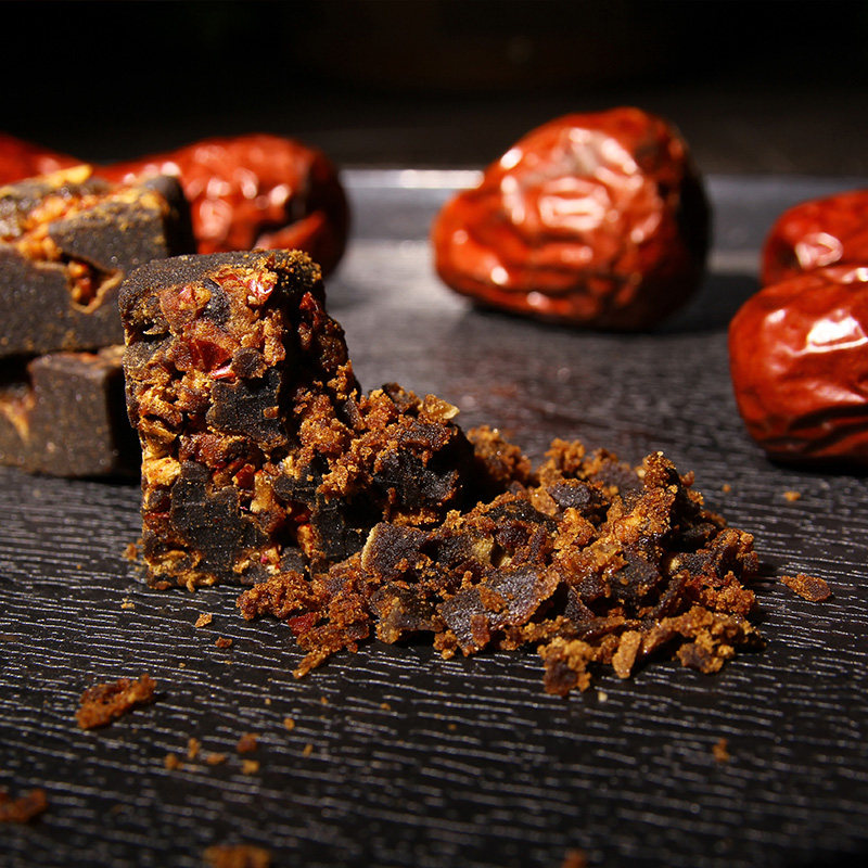 云南特产桂圆红枣黑糖268g盒装 纯手工熬制黑红糖块 元宝土红糖