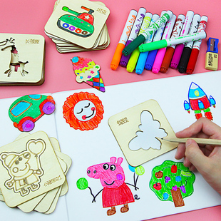 天天特价儿童学画画工具绘画套装模版涂鸦男女礼物涂色填色益智