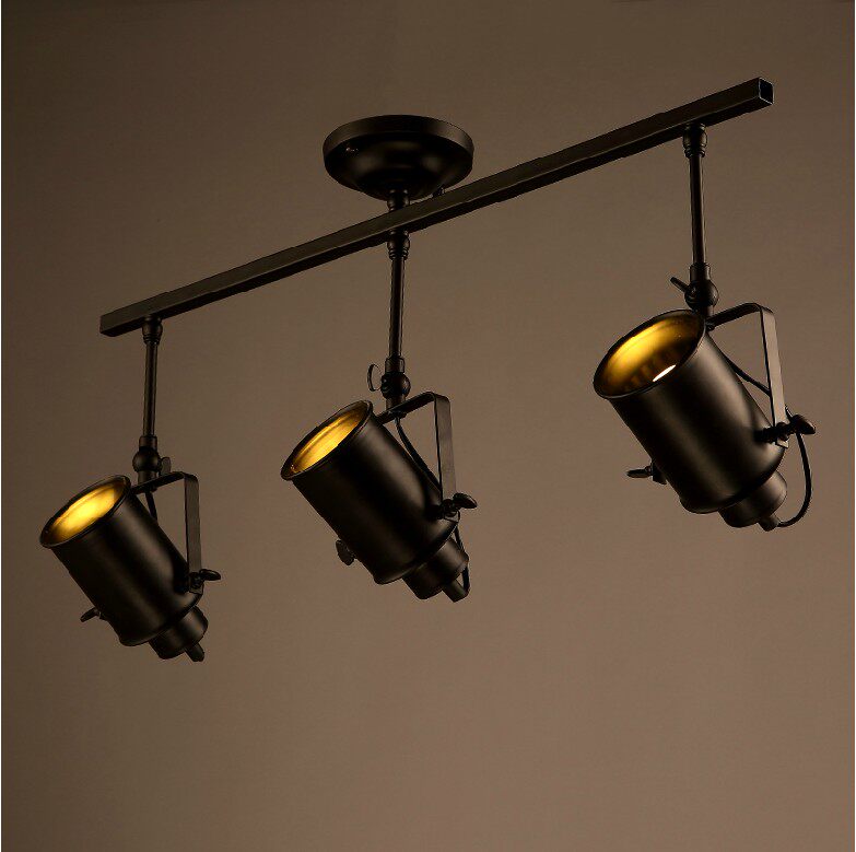 led长杆射灯明装cob复古美式工业创意书房吧台服装店个性轨道射灯