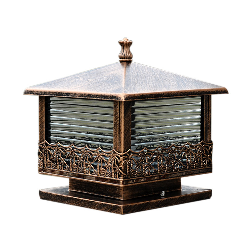 枫源欧式椰树柱头灯墙头灯 围墙灯花园灯防水门柱灯栏杆灯户外灯