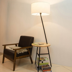 宜家北欧美式落地灯客厅卧室茶几灯创意沙发床头立式台灯遥控调光