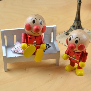 公仔 木制可动人偶玩具 拉线木偶 面包玩偶 关节可动玩偶超人公仔