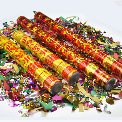 礼炮彩带礼花筒结婚庆用品庆典派对礼炮手持礼宾花彩炮爱心花瓣