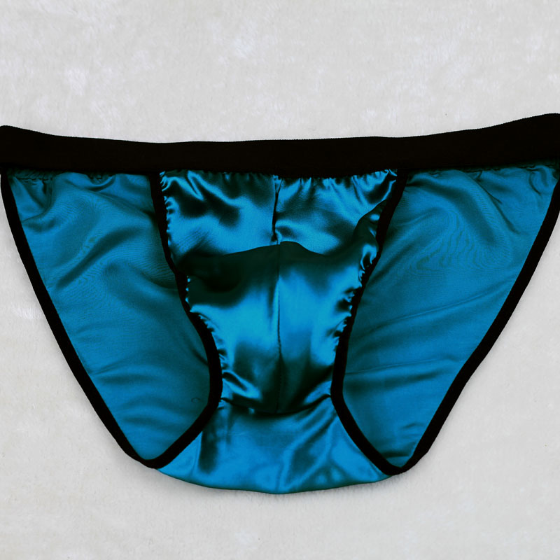 蚕尚妮 真丝内裤男士三角内裤时尚舒适u凸内裤高叉三角裤透气吸汗
