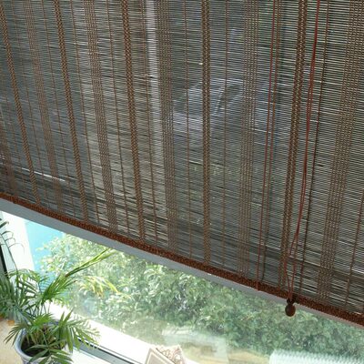 极细竹帘黑色细丝拉绳卷帘隔断阳光房透光透景书房茶室阳台窗帘