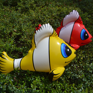 充气鱼仿真玩具充气海洋动物小丑鱼戏水沙滩鱼 宝宝洗澡玩具小鱼