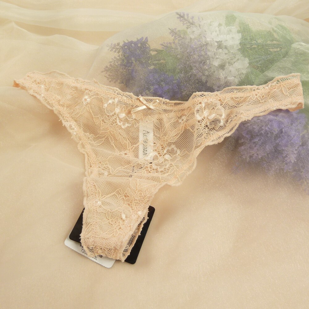 3条包邮 夏 品牌性感无痕内裤 女蕾丝 纯色透明丁字裤低腰t裤sml