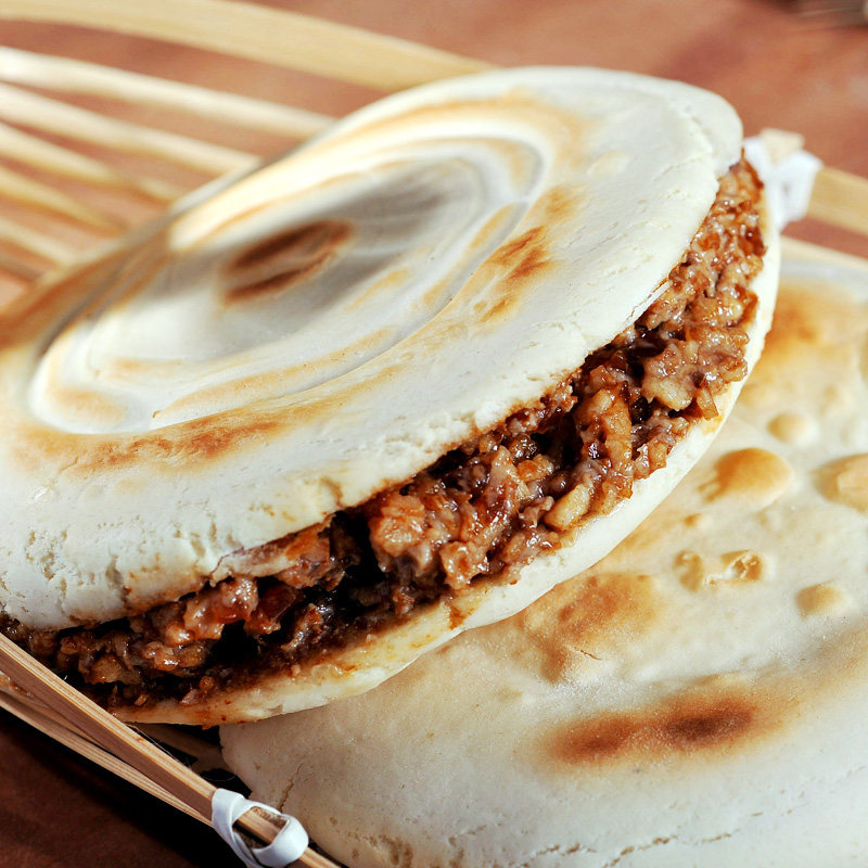 杂八得 陕西特产醇香肉夹馍 西安 宝鸡 特产名吃真空包装6份包邮