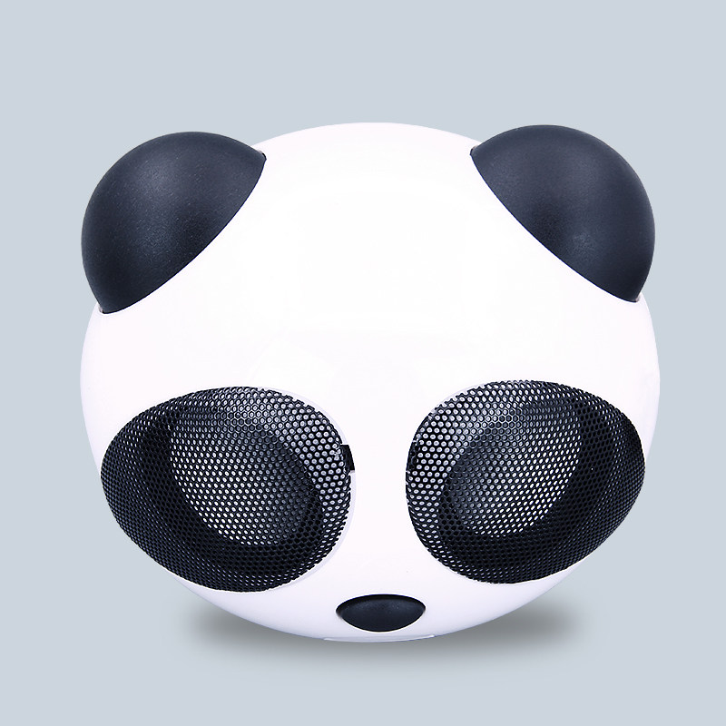 超萌创意 熊猫迷你音箱 低音炮 台式笔记本电脑卡通小音响