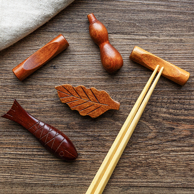 陶趣居 原木筷子托筷枕 木制品家用筷子架创意餐桌日式餐具zakka