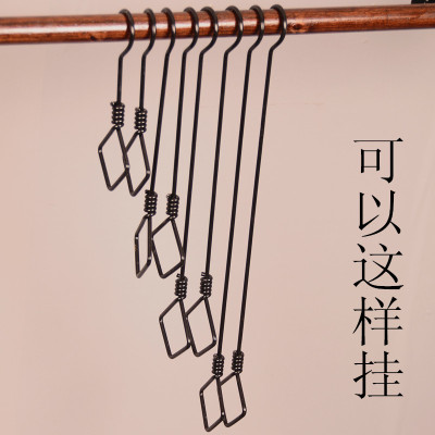 服装店s钩 铁艺上墙黑色勾子菱形青铜色展示吊挂红铜色挂衣服铁钩