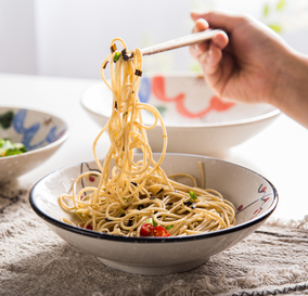 日式拉面浅碗 北方陶瓷碗家用饭碗大号汤碗 餐厅个日用性餐具搭配