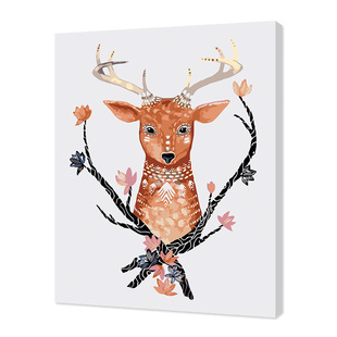 数字油画大幅大画手绘diy编数码彩绘动物老虎森林之王虎头虎图腾