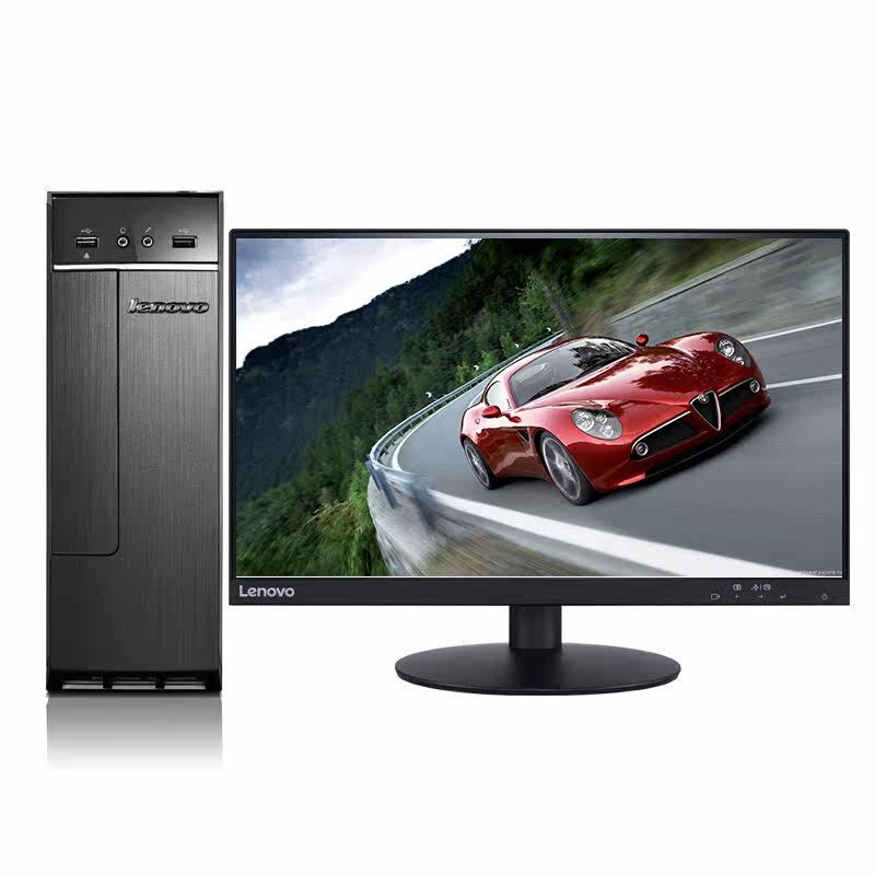 联想台式机电脑家悦h3060 g4400 商用办公全套家用迷你主机整机