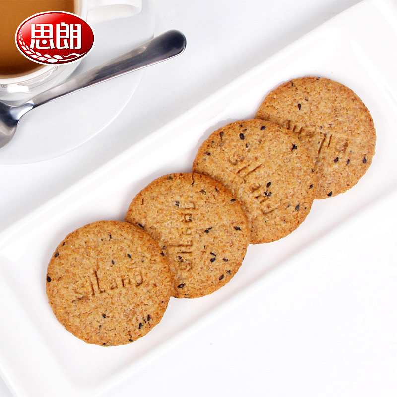 【天猫超市】思朗纤麸无添糖消化饼干1800g/箱 粗粮饼干 无蔗糖