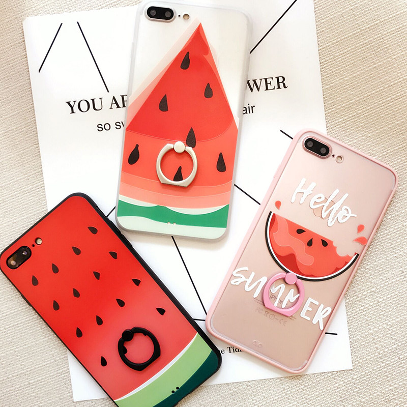 iphone7手机壳水果西瓜苹果6splus创意卡通外壳7plus全包女保护套