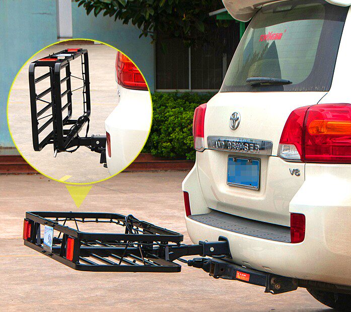 后挂行李架货篮越野改装自驾行李架行李框筐拖赢suv方口拖挂