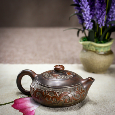 彩云 纯手工坭兴陶大师精品茶壶 周宇蛟作品紫砂壶工艺原矿老泥