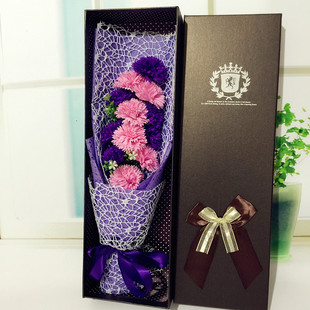 母亲节仿真花香皂花束礼盒送妈妈康乃馨毕业花束生日礼物送闺蜜