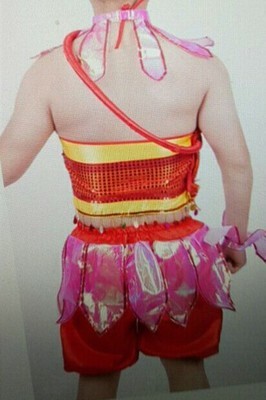 特价新款儿童哪咤角色乾坤圈小孩舞蹈表演服红绣花肚兜莲花舞蹈装