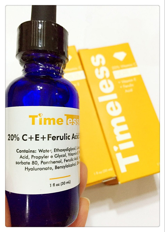 timeless 20%vc cef抗氧化美白精华液30ml vc ve 阿魏酸 110克